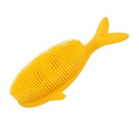 Angoily Spazzola Silicone Per Bagno e Massaggiatore Per Capelluto Per Ragazza Spazzola Esfoliante Per Rinfrescante e Comfortevole Colore Giallo