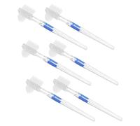 Angoily Spazzolino per Protesi a Doppia Faccia 6 Pezzi Setole Dure Strumento Portatile per la Pulizia Profonda di Dentiere e Apparecchi di Contenzione Adatto per Anziani e Viaggi