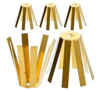 Angoily Spessori Adattatori in Ottone per Alberi da Golf, Distanziatori a 8 Punte da 25mm, Set da 5 Pezzi per Manutenzione e Protezione Mazze Golf