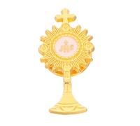 Angoily Spilla da Bavero Oro Calice e Croce per Comunione, Lega di Zinco, Design Unico e Artigianato Eccezionale, Accessori Religiosi per Occasioni Speciali