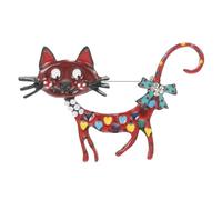 Angoily Spilla Gatto Creativa in Lega di Zinco per Donna, Fermaglio Decorativo per Abbigliamento e Sciarpa, Design Giocoso e Funzione di Modellare la Vita