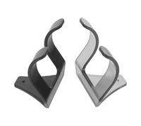 Angoily Supporto per Asciugacapelli da Parete 2 Pezzi Doppia Forcella Nera Porta Asciugacapelli per Bagno Organizzatore Salvaspazio Resistente e Facile da Montare