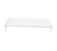 Angoily Supporto per Monitor da Scrivania e Mensola per Laptop in Acrilico Bianco, Rialzo Schermo Ergonomico Base Stabile, per Ufficio e Casa, 50x20x8 Cm