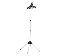 Angoily Supporto per Stiratura Vapore Stand Appendiabiti Telescopico con Elevata Capacità Carico Scaffale per Nero