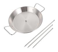 Angoily Supporto Verticale per Barbecue in Acciaio Inossidabile 3 Spiedini Removibili per Grigliare Pollo e Carne, per Barbecue All'aperto