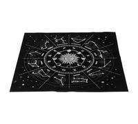 Angoily Tarot Divination Tapestry Copri Tarot, 12 Pentagrammi, Flanella Nera, Uso Domestico e Outdoor, per Tarocchi