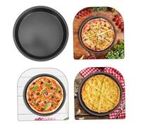Angoily Teglia per Pizza Rotonda in Acciaio Inossidabile Antiaderente Padella da Resistente per Pizze Torte Salata Distribuzione Uniforme del per Professionale e Casalingo