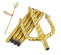 Angoily Tridente D'oro, Accessorio per Costume da Diavolo in Plastica da 137 Cm (54 Pollici), Ideale per Halloween, Cosplay, Feste, Spettacoli Teatrali E Altro Ancora.