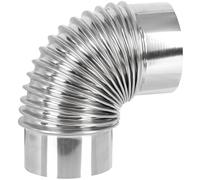 Angoily Tubo Di Scarico Canna Fumaria in Acciaio Inox Per Stufa a Legna Gomito 7.9X4.7X4.7 Pollici Resistente Al Calore E Facile Da Installare