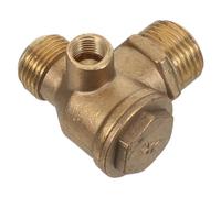 Angoily Valvola di Ritegno in Rame 1/2" X 3/4" X 1/8" per Compressore D’aria Silenzioso, Accessorio Multiporta per Tubi Pneumatici, Pezzi di Ricambio per Utensili Pneumatici, Controllo