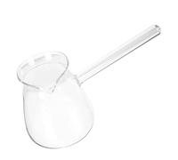 Angoily Vaso da caffè turco in vetro per latte pentola scaldino mini casseruola pentola per zuppa di burro scalda cioccolato Melting Pot Piccole pentole per il riscaldamento di porzioni liquide più piccole 450ml