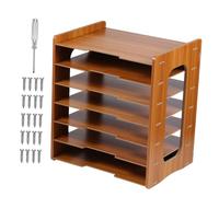 Angoily Vassoi Portadocumenti per Ufficio in Organizer Scrivania Strati Vassoio per Documenti e Posta Design Verticale Compatto per Piccoli Spazi Lavoro