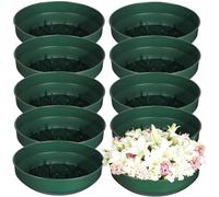 Angoily Vassoio di Schiuma Floreale Rotondo 10 Pezzi, Porta-Fango per Composizioni Floreali Riutilizzabile in Plastica, Supporto per Decorazioni Matrimonio e Festa