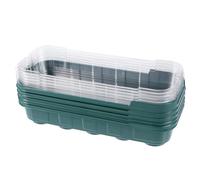 Angoily Vassoio per Coltivazione 5 Pezzi in Plastica Coperchio Trasparente Scatola per Germinazione Resistente e Termoisolante Vassoi da Giardino per Semina e Propagazione Domestica