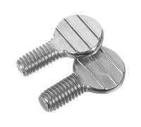 Angoily Viti a Testa Zigrinata in Acciaio Inox per Forchetta Barbecue | Coppia da 7g, Finitura Argento, Montaggio Rapido, per Girarrosto e Uso All'aperto