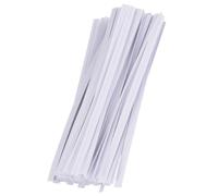 Angoily Wrapping Paper Tie Paper Covered Iron Wire, Bianco 10 cm, per Sacchetti Alimentari e Confezioni, Sicuro, Non Facile da Rompere, 1000 Pezzi
