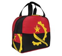 Angola Bandiera Lunch Box Lunch Bag Con Tracolla Regolabile Borsa Termica Picnic Box Bandiera Stampa Per School Teens Snacks Insulated Cooler Tote
