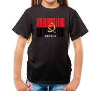Angola Codice a Barre Stile Bandiera - T-Shirt - Luanda Città Angolese di