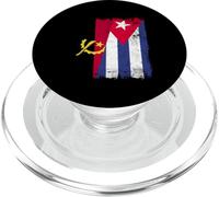 Angola Cuba Mezza bandiera Angolan Cuban Heritage PopSockets PopGrip per MagSafe