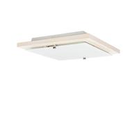 Angolare Deckenleuchte Legno Vetro Moderno B :3 5cm Piatto E27 Versatile Erin