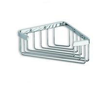 Angolare per doccia in acciaio inox h6x17x17 CM Completo di stop per il montaggio cromo