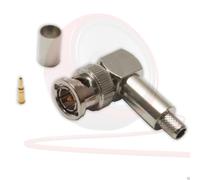 Angolato BNC per RG59 Cavo. 75ohm Video. Twist Crimpare Connettore. CCTV, Spdif