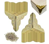 Angoli antipolvere antichi per scale - Protezione angolare della scatola decorativa | Angoli antipolvere per scale per gradini in legno | Protezioni angolari per scatole in metallo 100 pezzi |