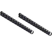 Angoli per raccoglitori in plastica GBC, DIN A5, 14 anelli, 12 mm, nero