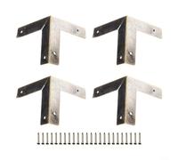 Angoli per scatole di metallo, 4 pezzi, 33 mm, protezioni angolari per portagioie, con chiodi, design retrò, per custodie in legno, finitura bronzo anticato, per appassionati di artigianato (bronzo)