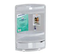 Angoliera mensola bagno ad angolo per doccia L 20 x H 41 x P 20 in plastica