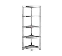 Angoliera Bagno da Materiale in Acciaio Inossidabile Organizer per Mobile Cucina ad Angolo Ripiano Regolabile Facile da Installare(40x40x120cm)