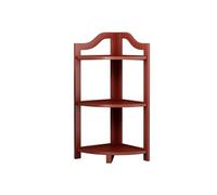 Angoliera Cucina Salvaspazio Deposito Aperto Mensola da Bagno Facile Assemblaggio Scaffale Angolare Studio per Soggiorno Casa Ufficio Piccolo Spazio(Red,31x73cm)