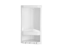 Angoliera Doccia Porta Oggetti Mensola Angolare a 2 Ripiani da Parete per Bagno