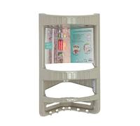 Angoliera doccia tortora 3 ripiani ganci inferiori e fissaggi inclusi