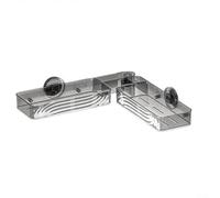 Angoliera per doccia Adesiva PET 62cm Antiruggine Angoliera per(Gray)