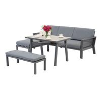 Angolo da giardino Almeria con panca Garden Point antracite