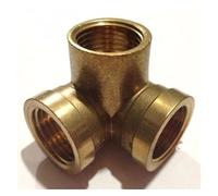Angolo della parete 3 modi in ottone raccordo per tubo 1/2" filo femmina uguale per tubo dell'acqua