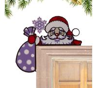 Angolo della porta di Natale, decorazione della porta di Natale - Guardiano di porta in legno di Natale,Decorazione del davanzale, decorazione della parete della casa, ornamento della cornice della