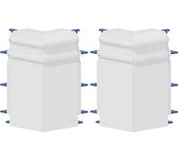 Angolo esterno Habengut per battiscopa “Berlin profile” in PVC, colore: bianco Contenuto: 1 pezzo - per sporgenze della parete nelle stanze (Confezione da 2)