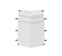 Angolo esterno Habengut per battiscopa “Berlin profile” in PVC, colore: bianco Contenuto: 1 pezzo - per sporgenze della parete nelle stanze