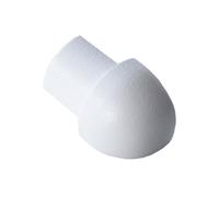 Dalsys 5x angolo esterno per profilo piastrelle 8mm, profilo quarto di cerchio in alluminio anodizzato bianco