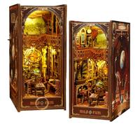 Angolo per libri in miniatura fai da te del Museo del secolo, fermalibri creativo interattivo, modello di assemblaggio 3D, ricca collezione storica, adatto per adulti (A)