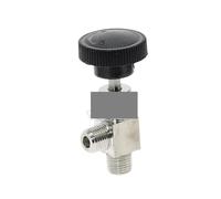 Angolo retto 90 gradi 1/4 "NPT filettatura maschio in acciaio inox 304 controllo del flusso Arresto valvola ad ago gru (1/2")
