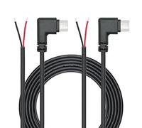 Angolo retto da USB C a 2 Pin Bare Wire Open End Wire 2M/6FT, 90 gradi USB tipo C maschio Pigtail cavo di alimentazione 22AWG 5V/3A, per dispositivi USB C installati o di ricambio di riparazione fai