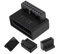 Angolo Retto USB 3.0 Convertitore Di Intestazione - Extender Della Porta Interna A 90 ° | Transfer Veloce A 20 Pin/19 Pin Tappo Di Adattatore Femmina Maschi