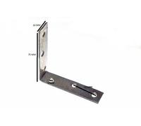 Angolo Staffa 75Mm X 19Mm X 2Mm 5Mm Foro BZP Confezione Di 4