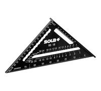 SOLA - RS 18 - 5 in 1 - Angolo di arresto 18 cm - Robusto angolo di falegnameria in alluminio con scala metrica - Angolo multifunzione: righello, angolo di arresto, angolo obliquo, goniometro