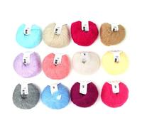 Angora Wool Yarn Soft Mohair Knitting Warm Durable Fiber Material For Scarves Shawls Sweaters Hats 12 Colors Light Yellow Violet Light Grey Peach Pink Rose Red Khaki Light Blue (1 set di dodici