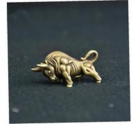 Angoter Cinese Vecchio Antique Collection Pure Brass Wall Street Bull Piccola Statua