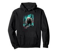 Angry Bear Grizzly Bears Wildlife Mountains Animal Felpa con Cappuccio